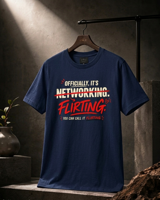 Officially Networking You Can Call it Flirting Unisex Classic Crew 100% cotton T-Shirt