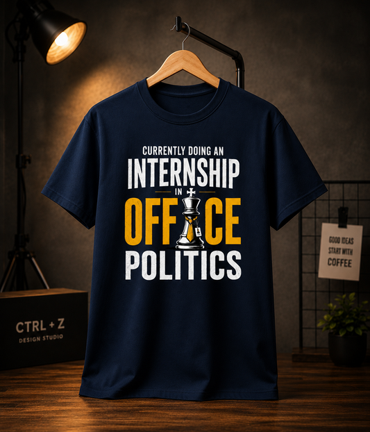 Internship In Office Politics Unisex Classic Crew 100% cotton T-Shirt