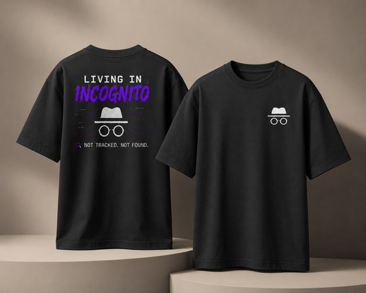 Living in Incognito Unisex Oversized Standard T-Shirt