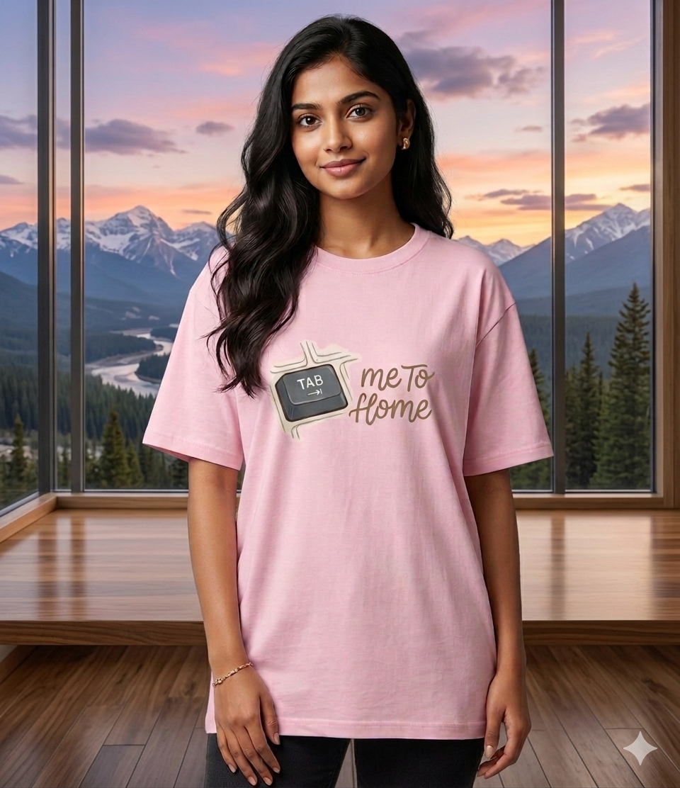 Tab Me To Home Oversized T-Shirt – The Ctrl Z | Developer Humor India