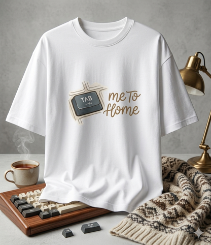 Tab Me To Home Oversized T-Shirt – The Ctrl Z | Developer Humor India