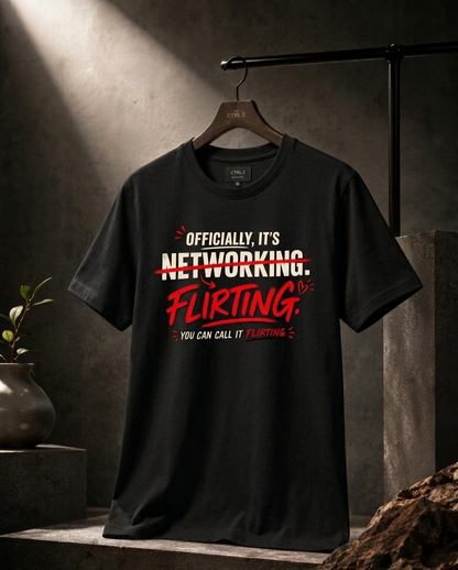 Officially Networking You Can Call it Flirting Unisex Classic Crew 100% cotton T-Shirt