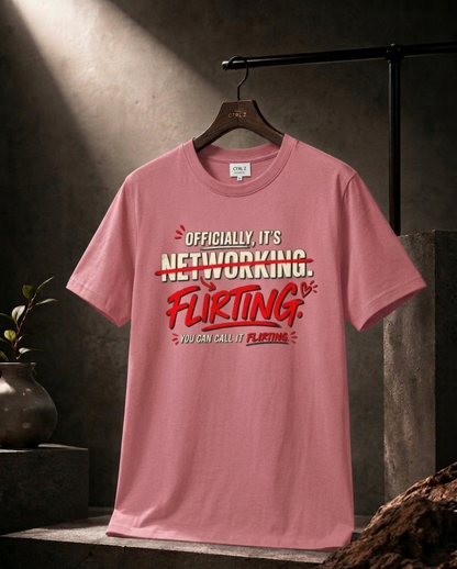 Officially Networking You Can Call it Flirting Unisex Classic Crew 100% cotton T-Shirt