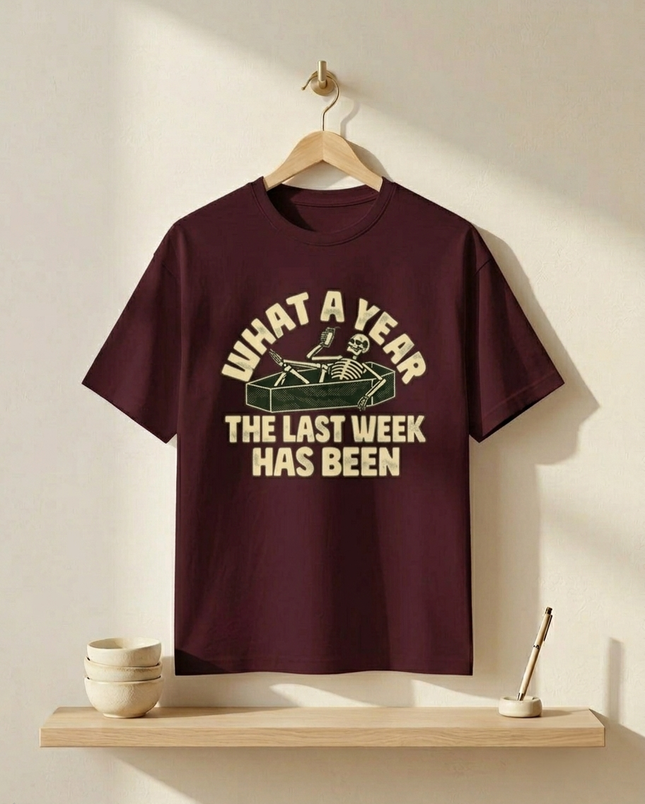 What A Year The Last Week has Been Classic Crew 100% cotton T-Shirt