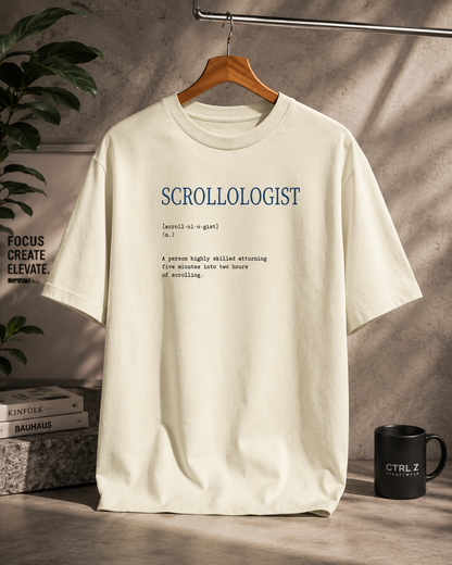 SCROLLOLOGIST™ Oversized T-Shirt | The CTRL Z Lexicon Collection
