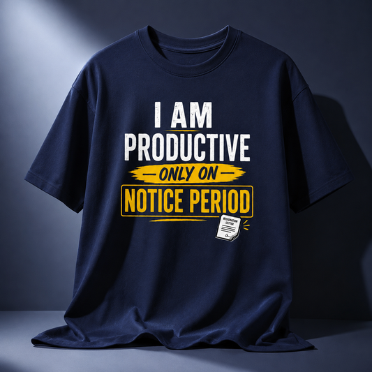 Productive Notice Period Unisex Classic Crew 100% cotton T-Shirt