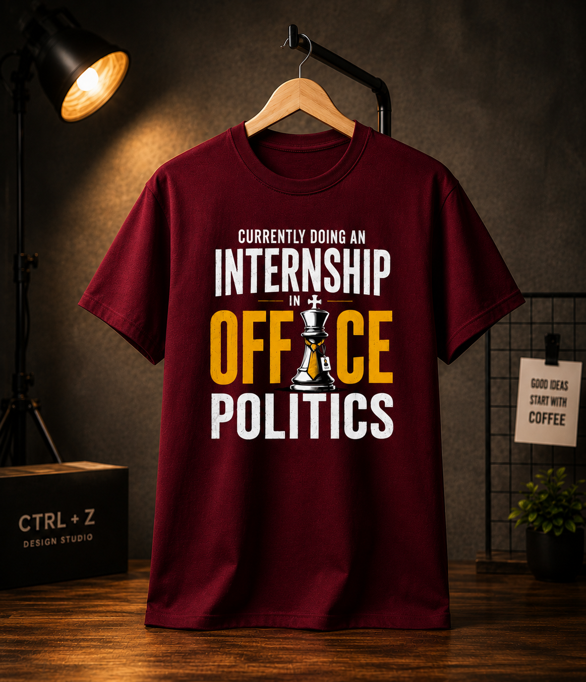 Internship In Office Politics Unisex Classic Crew 100% cotton T-Shirt