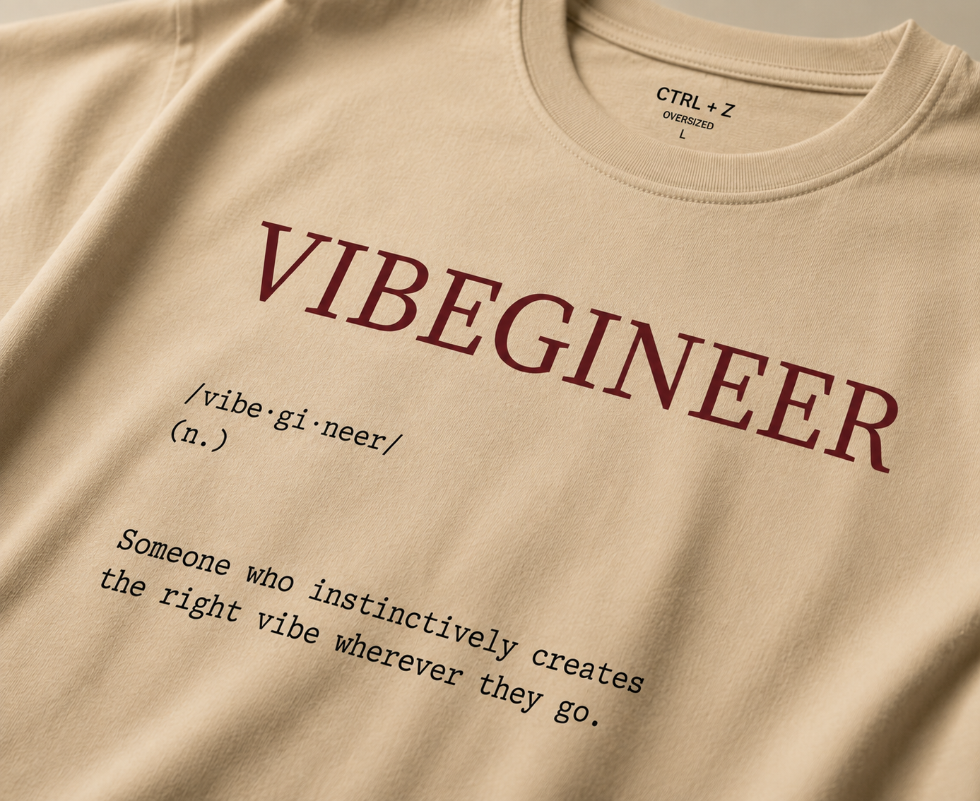 Vibegineer™ Oversized T-Shirt | The CTRL Z Lexicon Collection