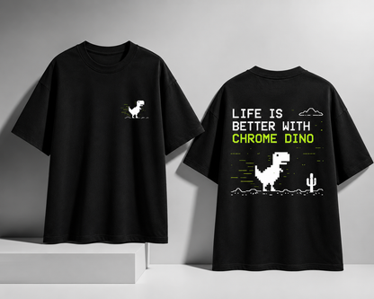 Chrome Dino Unisex Oversized Standard T-Shirt
