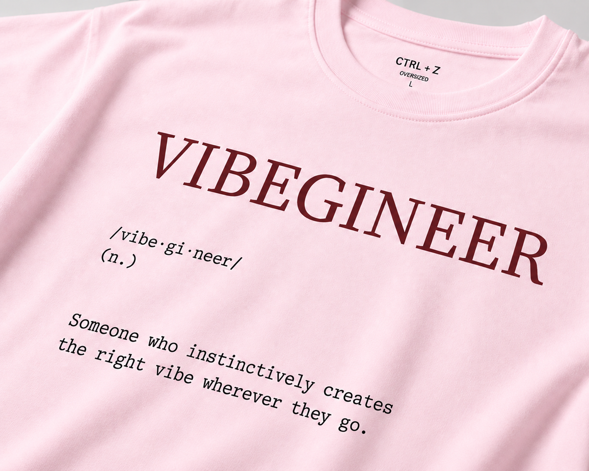 Vibegineer™ Oversized T-Shirt | The CTRL Z Lexicon Collection