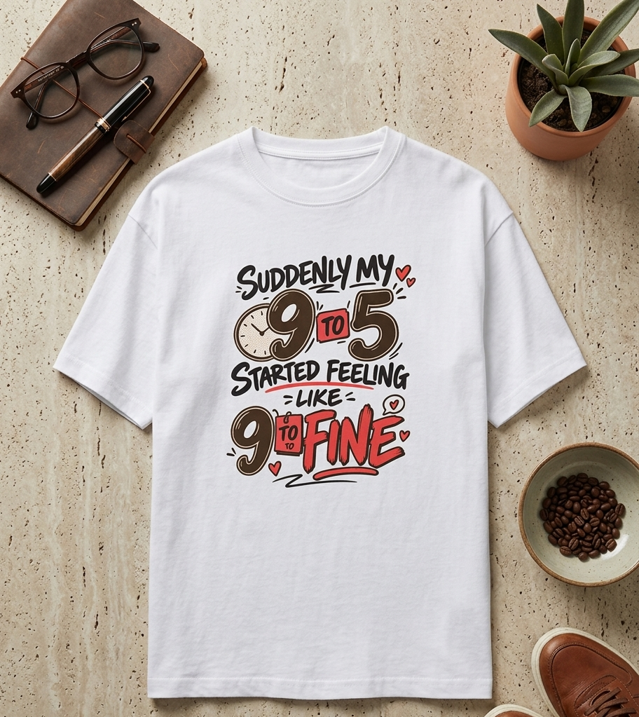 9 to 5 started feeling like 9 to fine Unisex Classic Crew 100% cotton T-Shirt