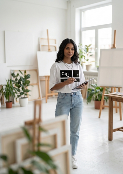 The Ctrl Z Core Oversized T-Shirt – White | CTRL+Z Streetwear India