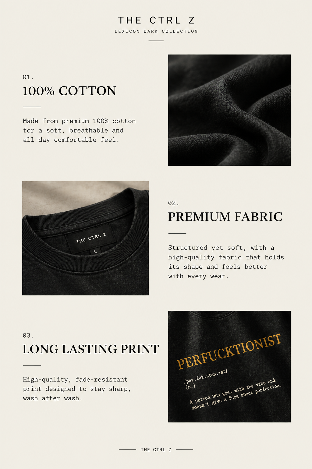 PERFUCKTIONIST™ Oversized T-Shirt | The CTRL Z Lexicon Collection