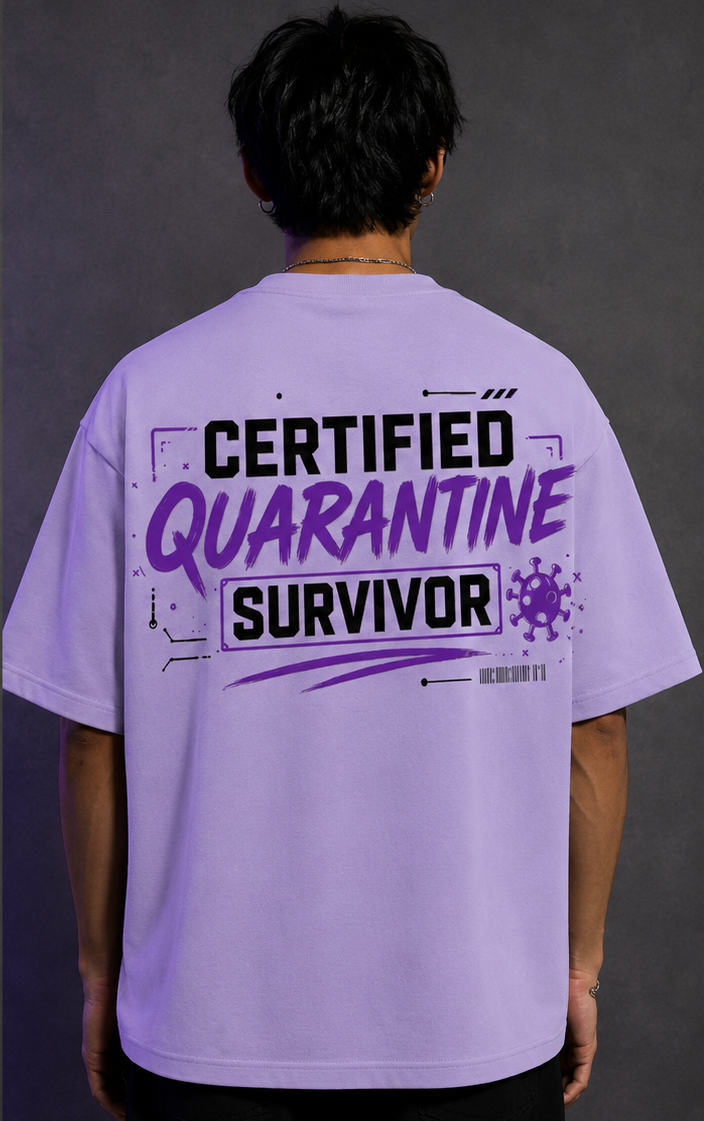 Certified Quarantine Survivor Unisex Oversized Standard 100% cotton T-Shirt