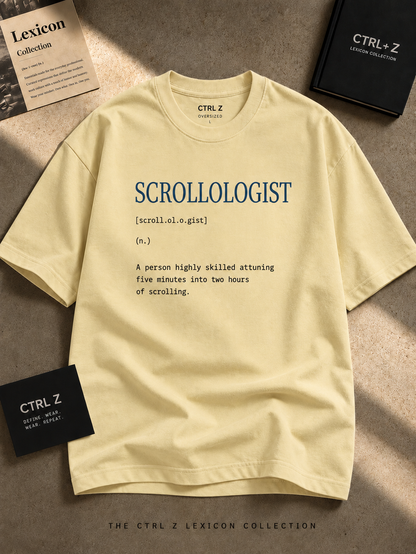 SCROLLOLOGIST™ Oversized T-Shirt | The CTRL Z Lexicon Collection