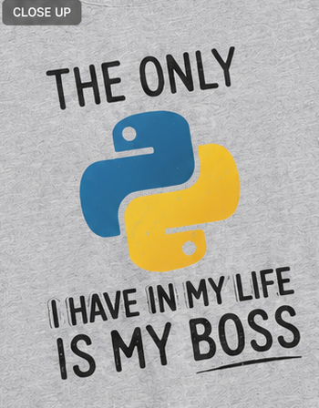 My Only Snake Is My Boss T-Shirt – The Ctrl Z | Python Programmer India