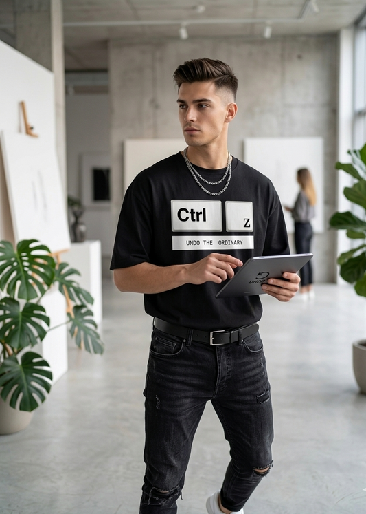 The Ctrl Z Core Oversized T-Shirt – Black | CTRL+Z Streetwear India