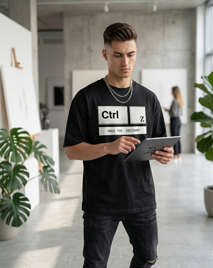 The Ctrl Z Core Oversized T-Shirt – Black | CTRL+Z Streetwear India